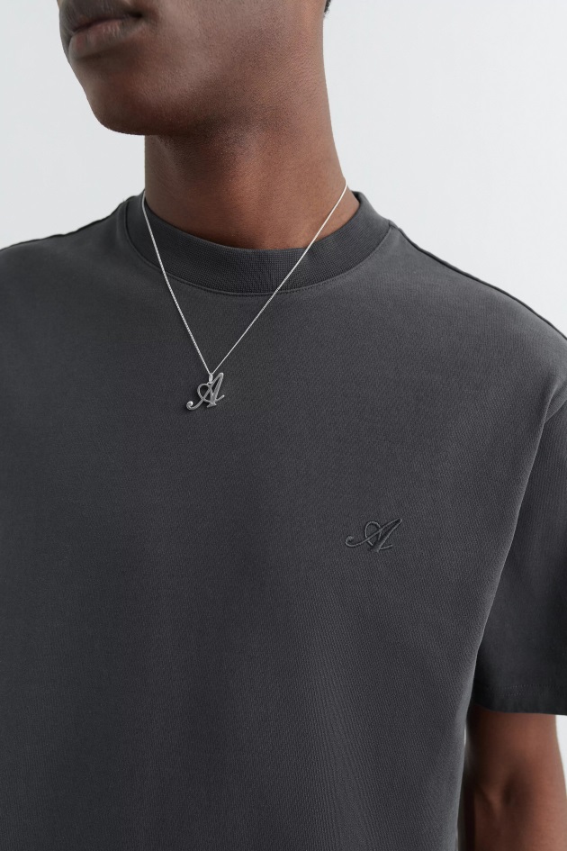 Camiseta De Assinatura Axel Arigato Preto Desbotado