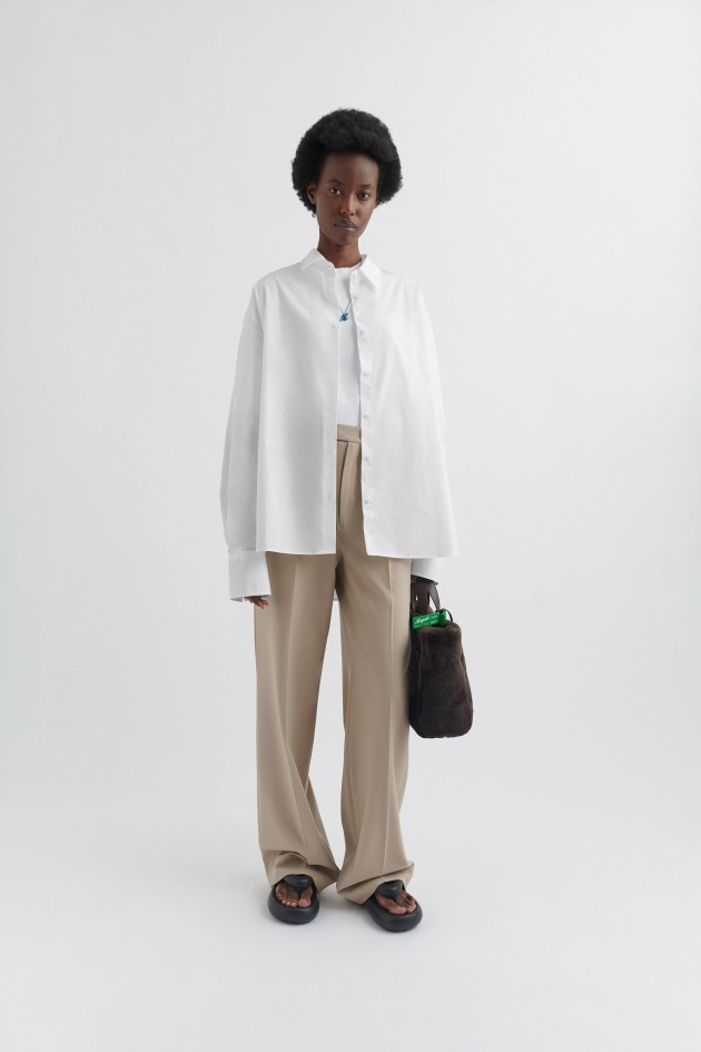 Camisa Oversized De Rede Branca Axel Arigato