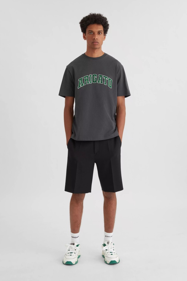 Camiseta Com Logo Da Faculdade Axel Arigato Preto Desbotado