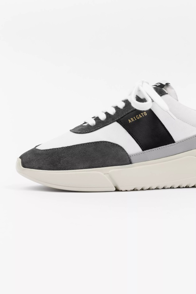 Axel Arigato Cinza Escuro Branco Preto Genesis Vintage Runner