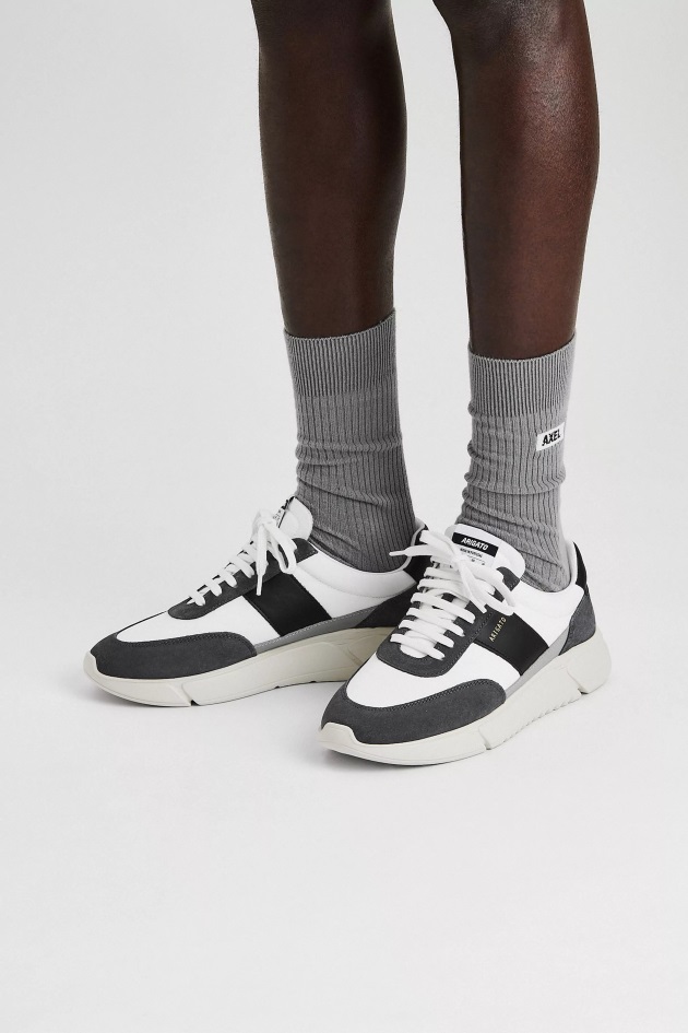 Axel Arigato Cinza Escuro Branco Preto Genesis Vintage Runner