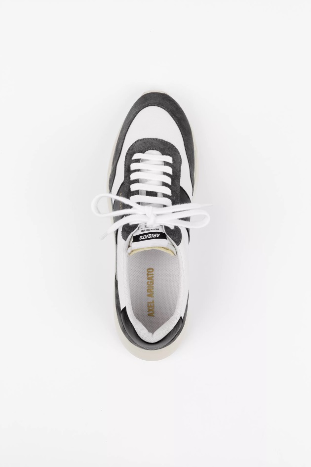 Axel Arigato Cinza Escuro Branco Preto Genesis Vintage Runner