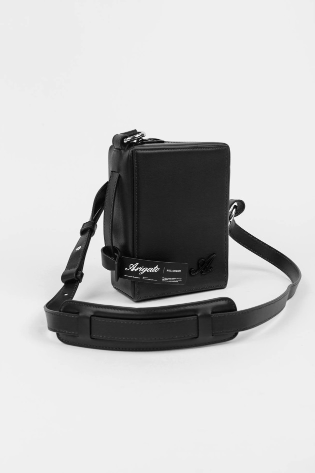 Bolsa De Couro Cúbico Preto Axel Arigato