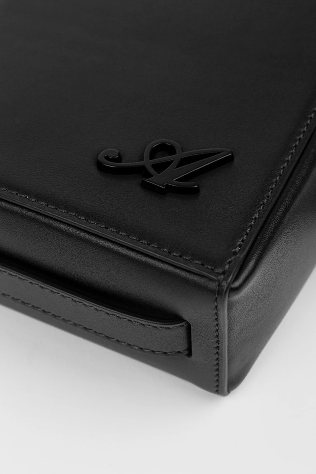 Bolsa De Couro Cúbico Preto Axel Arigato
