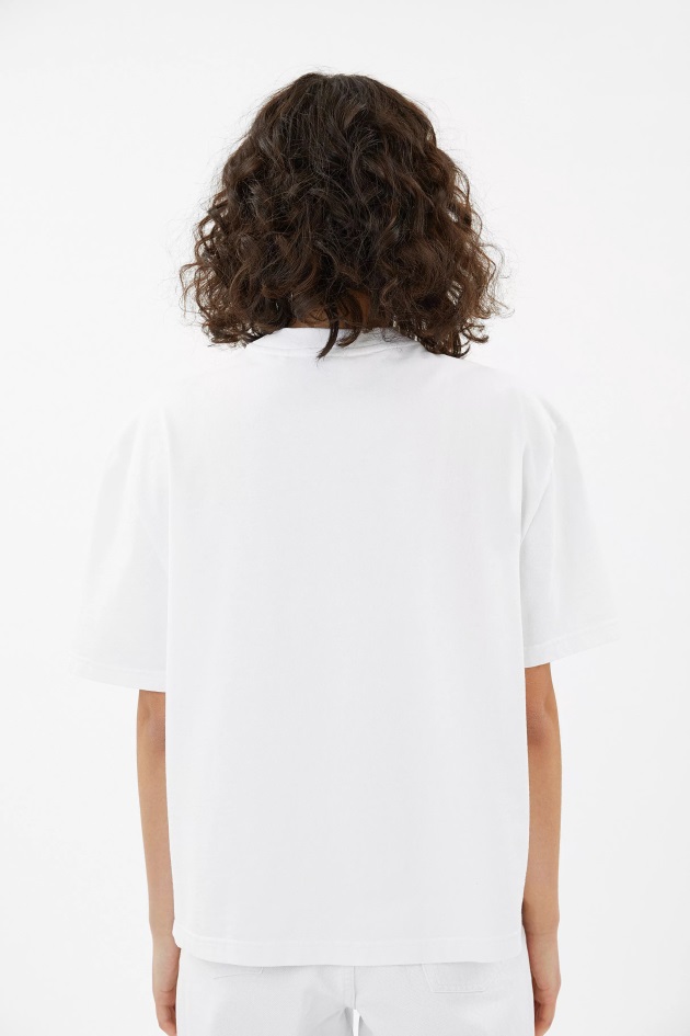 Axel Arigato Camiseta Branca Foco