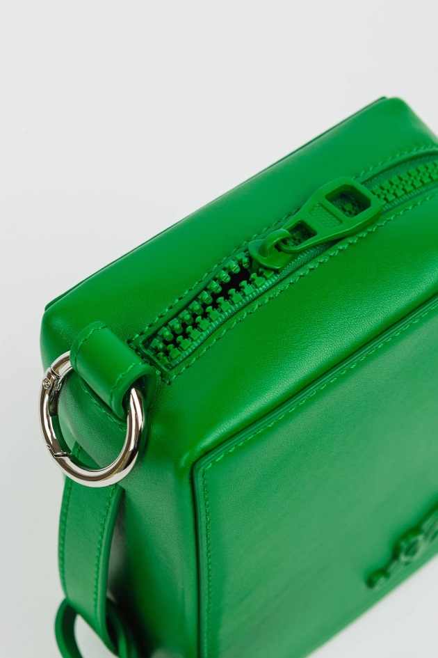 Bolsa De Couro Cúbico Axel Arigato Verde Alegre