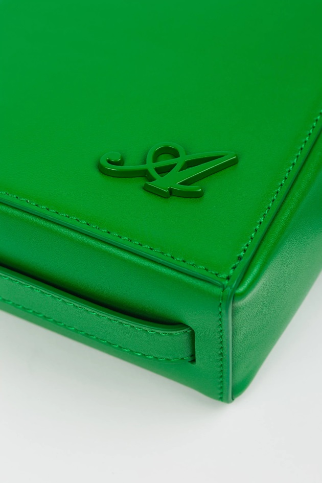 Bolsa De Couro Cúbico Axel Arigato Verde Alegre