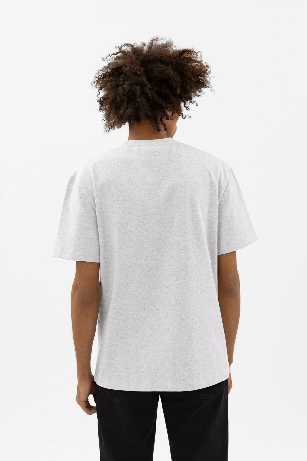 Axel Arigato Focus Logo Camiseta Cinza Claro Mﾨﾦlange