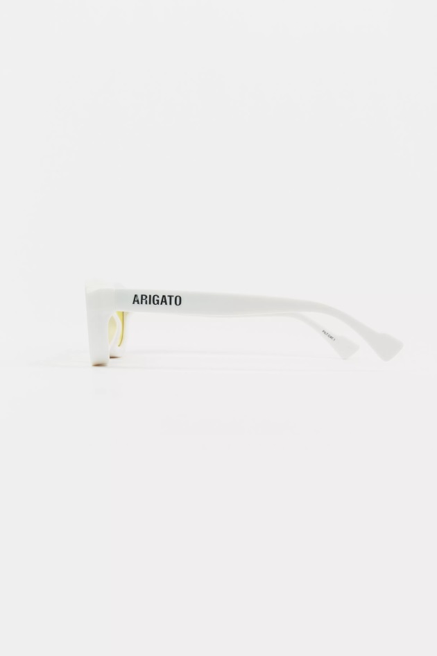 óculos De Sol Axel Arigato Branco Amarelo Echo