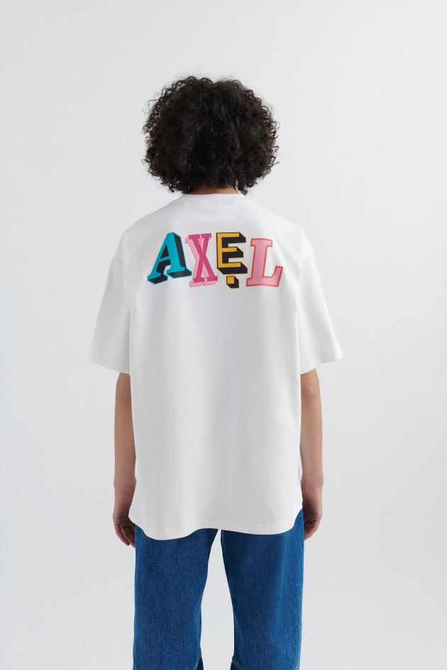 Axel Arigato Camiseta Branca Acrônimo Monograma