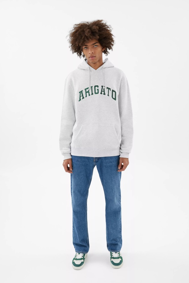 Moletom Com Capuz Com Logotipo Da Faculdade Cinza Claro Mﾨﾦlange Axel Arigato